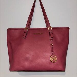 Michael Kors Rose Tote with Gold Accents